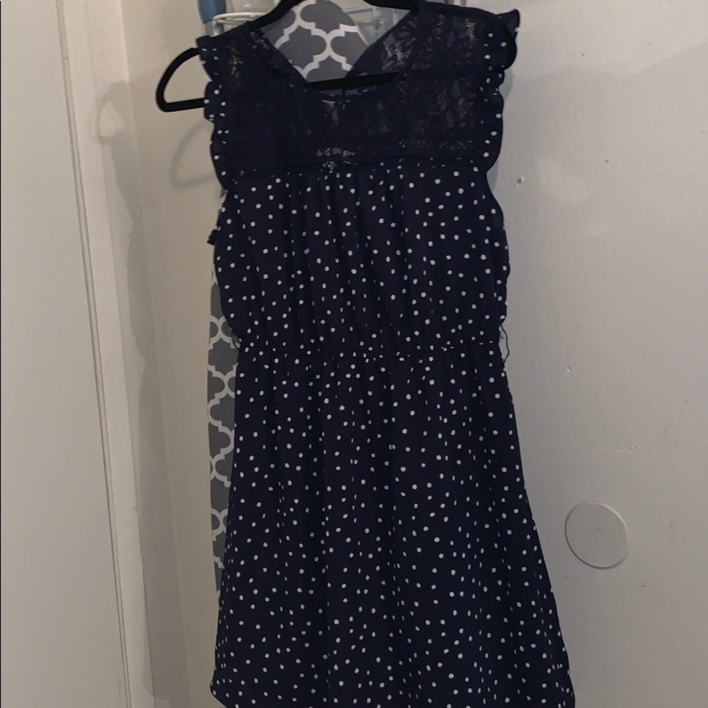 Midi poke a dot dress